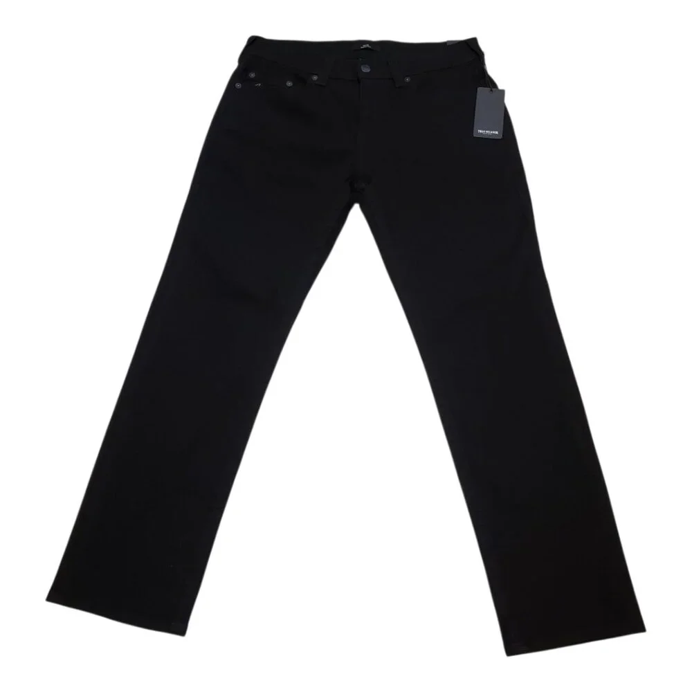 TRUE RELIGION Men's Black Jeans Geno Relaxed Slim